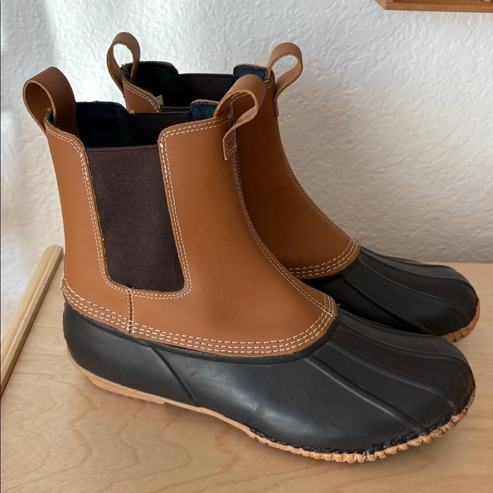 Lands’ End Men’s Duck Boots Size 10 Flannel Lined